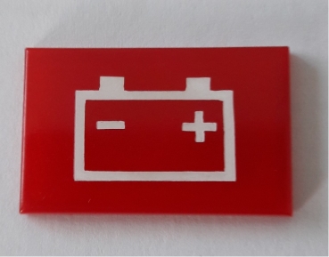 Symbol Batterie rot