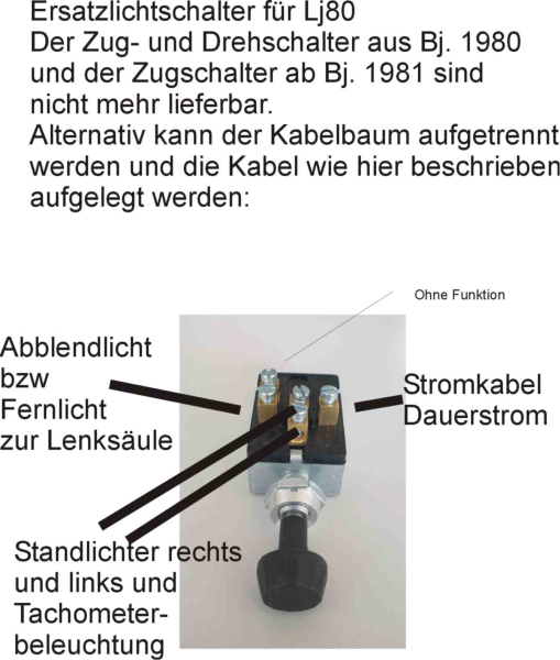 Lichtschalter / Zugschalter universal